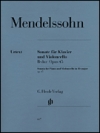 チェロとピアノの為のソナタ・変ロ長調・Op.45（フェリックス・メンデルスゾーン）（チェロ+ピアノ）【Sonata for Piano and Violoncello B Flat Major Op. 45】