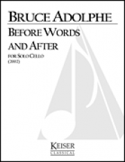 ビフォー・ワーズ・アンド・アフター（ブルース・アドルフ）（チェロ）【Before Words and After】