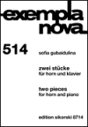 ホルンとピアノの為の2つの小品（ソフィア・グバイドゥーリナ）（ホルン+ピアノ）【Two Pieces for Horn and Piano】