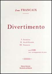 ディヴェルティメント（ジャン・フランセ）（ホルン+ピアノ）【Divertimento】