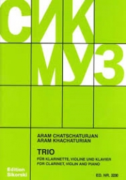 クラリネット、バイオリンとピアノの為の三重奏曲　(クラリネット＋弦楽器＋ピアノ)【Trio for Clarinet, Violin and Piano】