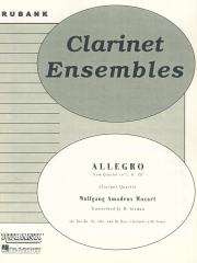 アレグロ (from Quartet in C, K.157) （モーツァルト）　(クラリネット四重奏)【Allegro (from Quartet in C, K.157)】