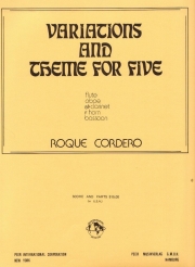 5本の為の変奏と主題（スコアのみ）　(木管五重奏)【Variations and Theme for Five】