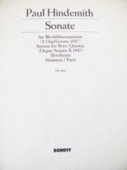 金管五重奏の為のソナタ （パウル・ヒンデミット）(金管五重奏)【Sonata for Brass Quintet】