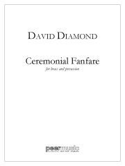 セレモニアル・ファンファーレ(スコアのみ)（デイヴィッド・ダイヤモンド）(金管十四重奏+打楽器)【Ceremonial Fanfare】