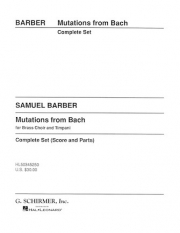 バッハからの突然異変（サミュエル・バーバー）(金管十一重奏＋ティンパニ)【Mutations from Bach】
