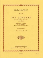 6つのソナタ・Vol.1（ミシェル・ブラヴェ）  (フルートニ重奏)【Six Sonates・Vol.1】