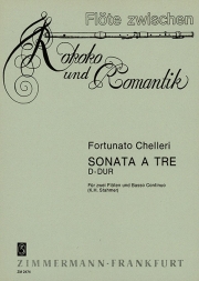 Sonata a tre in D major (フォルトゥナート・ケッレーリ)   (フルートニ重奏＋ピアノ)【Sonata a tre in D major】