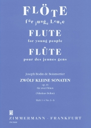 12の短いソナタ・Op.13・Heft 1 (ジョゼフ・ボダン・ド・ボワモルティエ)   (フルートニ重奏)【12 Short Sonatas op. 13 Heft 1 (Schumann)】