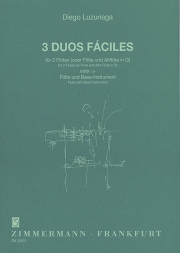 3 duets faciles (ディエゴ・ルズリアーガ)  (フルートニ重奏)【3 duets faciles】