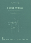 3 duets faciles (ディエゴ・ルズリアーガ)  (フルートニ重奏)【3 duets faciles】