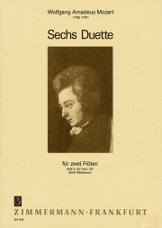 Six Duets KV 156 Heft 2 (モーツァルト) (フルートニ重奏)【Six Duets KV Anh. 157 Heft 2】