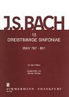 15 Three-Part sinfoniae BWV 787-801, BWV 787-801  (フルート三重奏)【15 Three-Part sinfoniae BWV 787-801, BWV 787-801】