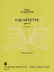 6 Quartets op. VI (マティアス・シュタビンガー)   (フルート四重奏)【6 Quartets op. VI】