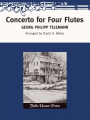フルート四重奏の為の協奏曲（テレマン）  (フルート四重奏)【Concerto for Four Flutes】
