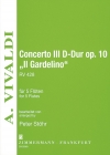 Concerto III D major Il Gardelino op. 10 RV 428　 (フルート五重奏)【Concerto III D major Il Gardelino op. 10 RV 428】