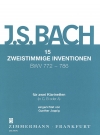 2声のインヴェンション・BWV 772-786, BWV 772-786　 (クラリネットニ重奏）【15 Two-Part Inventions BWV 772-786, BWV 772-786】