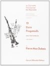 15の発展的なやさしい二重奏曲（ピエール・マックス・デュボワ） (クラリネットニ重奏）【15 Duos Progressifs Faciles】