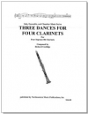 3つの舞曲（リチャード・クーリッジ）　 (クラリネット四重奏）【Three Dances for Four Bb Clarinets】