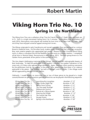 バイキング・ホルン・トリオ・No.10 (ロバート・マーティン)　(ホルン三重奏)（パート譜）【Viking Horn Trio No. 10 / Spring In The Northland】