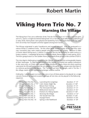 バイキング・ホルン・トリオ・No.7 (ロバート・マーティン)　(ホルン三重奏)（パート譜のみ）【Viking Horn Trio No. 7 / Warning The Village】