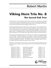 バイキング・ホルン・トリオ・No.8 (ロバート・マーティン)　(ホルン三重奏)（パート譜のみ）【Viking Horn Trio No. 8 / The Sacred Oak Tree】