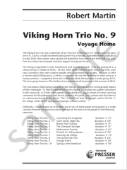 バイキング・ホルン・トリオ・No.9  (ロバート・マーティン)　(ホルン三重奏)（パート譜のみ）【Viking Horn Trio No. 9 / Voyage Home】