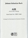 G線上のアリア　(ホルン四重奏)【Air On The G String】