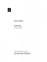 スンマ（アルヴォ・ペルト）  (トロンボーン四重奏)【Summa】