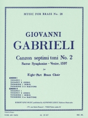 第7旋法による8声のカンツォン・No.2（ジョヴァンニ・ガブリエリ） (金管八重奏)【Canzon Septimi Toni No.2】