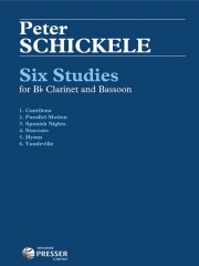 6つの練習曲（ピーター・シッケル）(木管ニ重奏)【Six Studies】