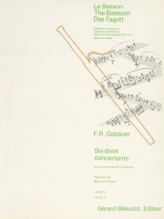 6つの二重協奏曲・Vol.2（フランソワ・ルネ・ゲバウアー）　(木管ニ重奏)【Six Duos Concertants Vol.2】