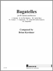 クラリネットとバスーンの為のバガテル（ブライアン・カーシュナー）　(木管ニ重奏)【Bagatelles for Clarinet and Bassoon】