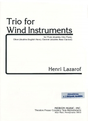 木管三重奏曲（アンリ・ラザロフ）(木管三重奏)【Trio for Wind Instruments】