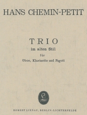 伝統的なスタイルの三重奏曲（スコアのみ）　(木管三重奏)【Trio in the Traditional Style】