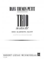 伝統的なスタイルの三重奏曲（パート譜のみ）　(木管三重奏)【Trio in the Traditional Style】