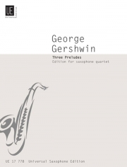 Preludes, 3, Saxophone Quartet　(サックス四重奏)【Preludes, 3, Saxophone Quartet】
