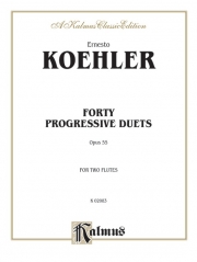 40 Progressive Duets, Op. 55 (フリードリヒ・クーラウ)　 (フルートニ重奏)【Forty Progressive Duets, Opus 55】
