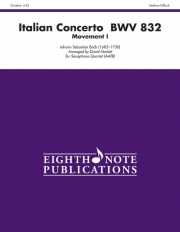 イタリア協奏曲・BMV832・第一楽章（バッハ）　(サックス四重奏)【Italian Concerto, BWV 832 (Movement I)】