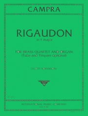 金管とオルガンの為のリゴドン（アンドレ・カンプラ）　(金管四重奏＋オルガン)【Rigaudon for Brass Choir and Organ】