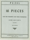 16の小品・Vol. 2（ヨハン・クリストフ・ペツェル）　(金管五重奏)【16 Pieces for 2 Trumpets in C, 2 Tenor Trombones & Bass Tr】