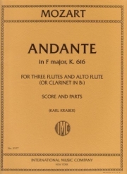 アンダンテ・ヘ長調・K.616（モーツァルト） (フルート四重奏)【Andante in F major, K. 616】