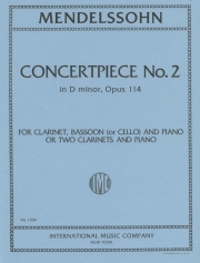 演奏会用小品・No.2・ニ短調・Op.114（フェリックス・メンデルスゾーン）  (クラリネットニ重奏＋ピアノ）【Concertpiece No.2 in D minor, Opus 114】