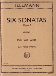 6つのソナタ・Op.2・Vol.1 （テレマン） (フルートニ重奏)【Six Sonatas, Opus 2: Volume I】