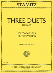3つのデュエット・Op.27（カール・シュターミッツ） (フルートニ重奏)【Three Duets, Opus 27】