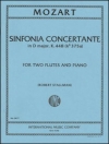 協奏交響曲・ニ長調・K.448 (k375a)（モーツァルト） (フルートニ重奏＋ピアノ)【Sinfonia Concertante in D major, K. 448 (k375a)】