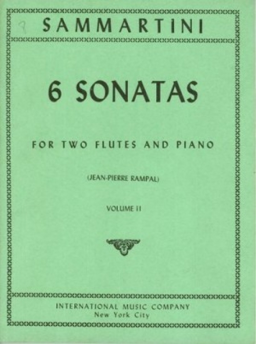 6つのソナタ・Vol.1（ジョヴァンニ・バッティスタ・サンマルティーニ） (フルートニ重奏＋ピアノ)【Six Sonatas: Volume I】
