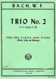 トリオ・No.2・ニ長調・F48（ヴィルヘルム・フリーデマン・バッハ） (フルートニ重奏＋ピアノ)【Trio No. 2 in D major, F. 48】