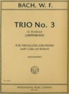 トリオ・No.3・ニ長調・F49（ヴィルヘルム・フリーデマン・バッハ） (フルートニ重奏＋ピアノ)【Trio No. 3 in A minor, F. 49】
