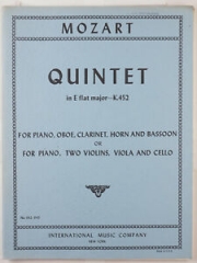 木管五重奏・変ホ長調・K.452（モーツァルト）　(木管四重奏＋ピアノ)【Quintet in E flat major, K. 452】